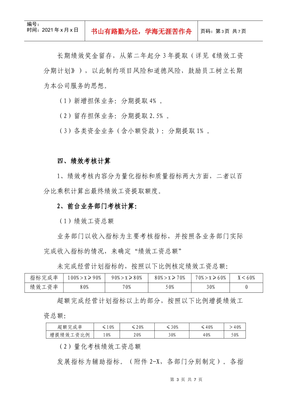 XXXX年绩效考核方案第一稿_第3页