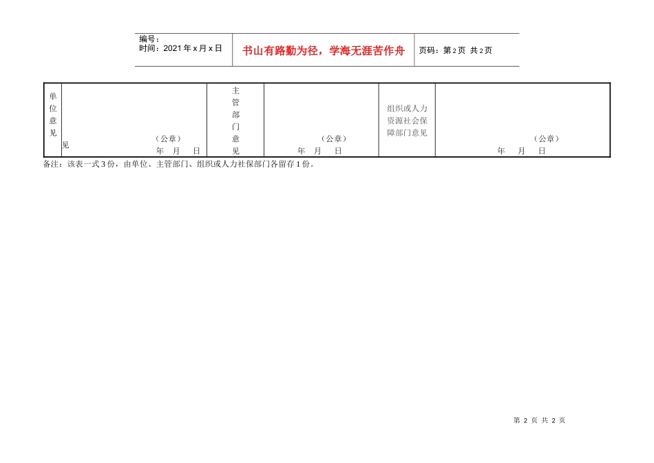 人力资源-20225事业单位岗位设置实施情况认定表-事业单位岗位聘用情况认_第2页