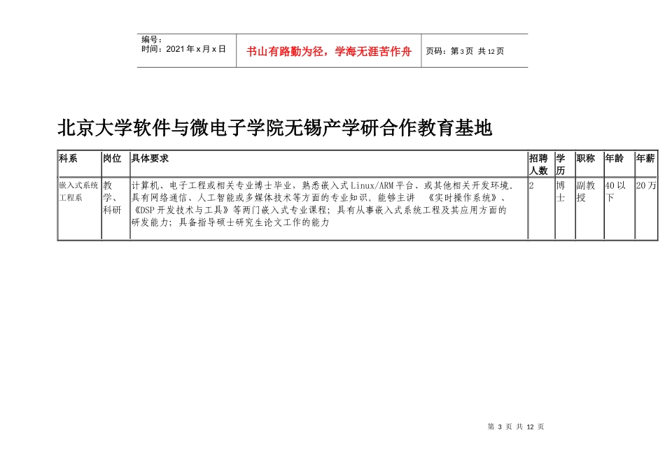 哈尔滨市海外高层次人才需求情况一览表_第3页