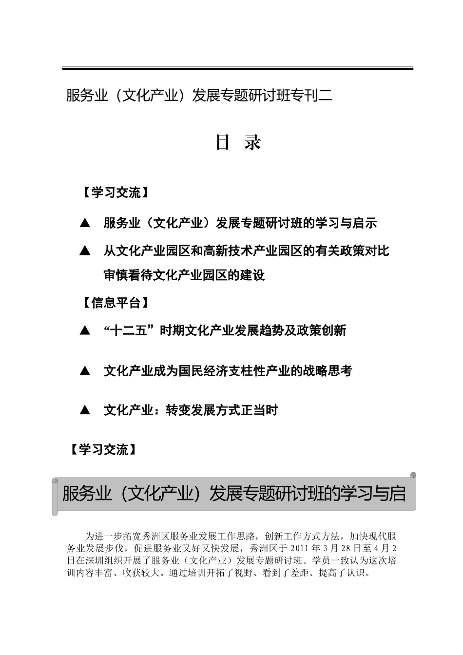 服务业（文化产业）发展专题研讨_第2页