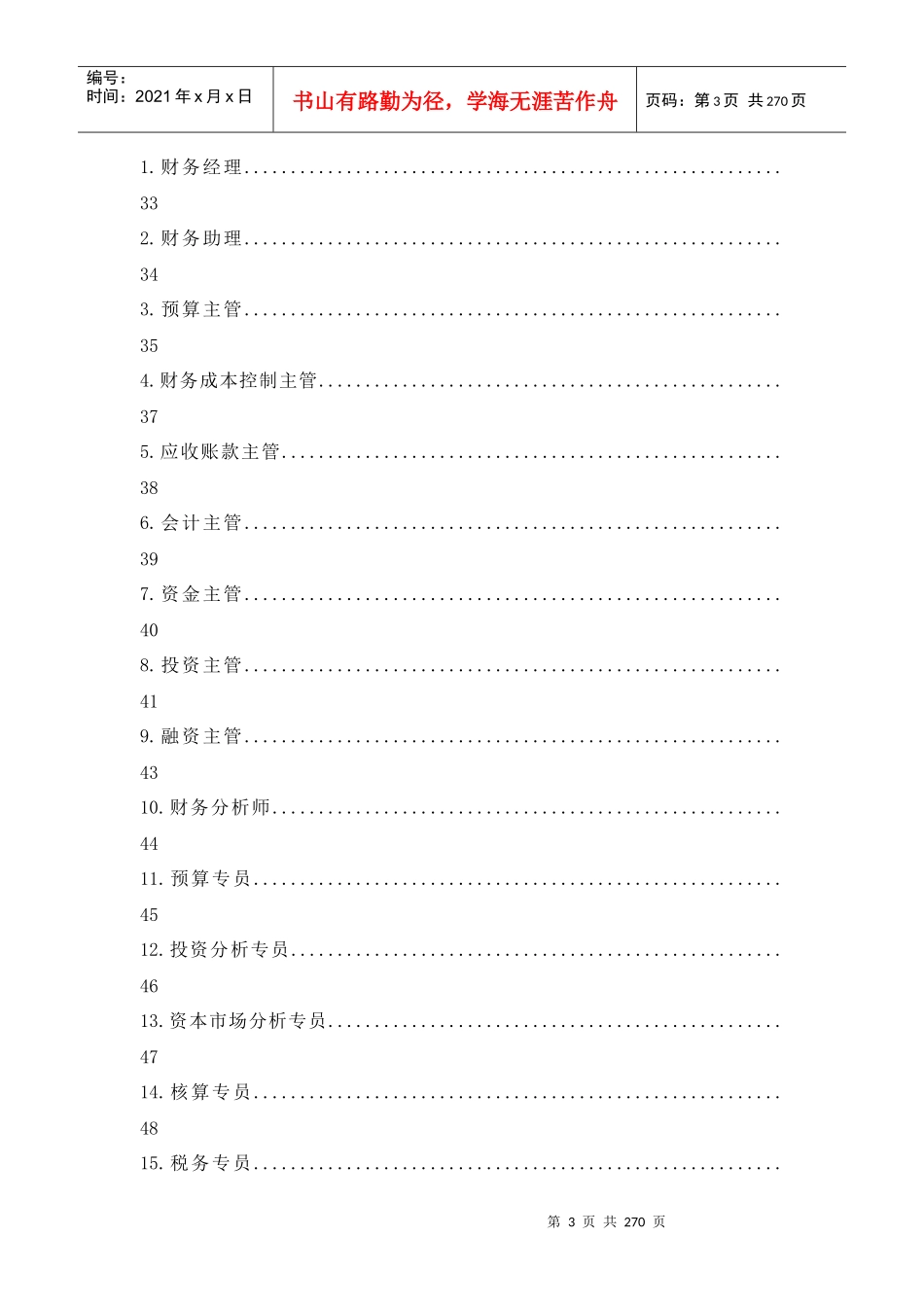 岗位说明书大全（DOC286页）_第3页