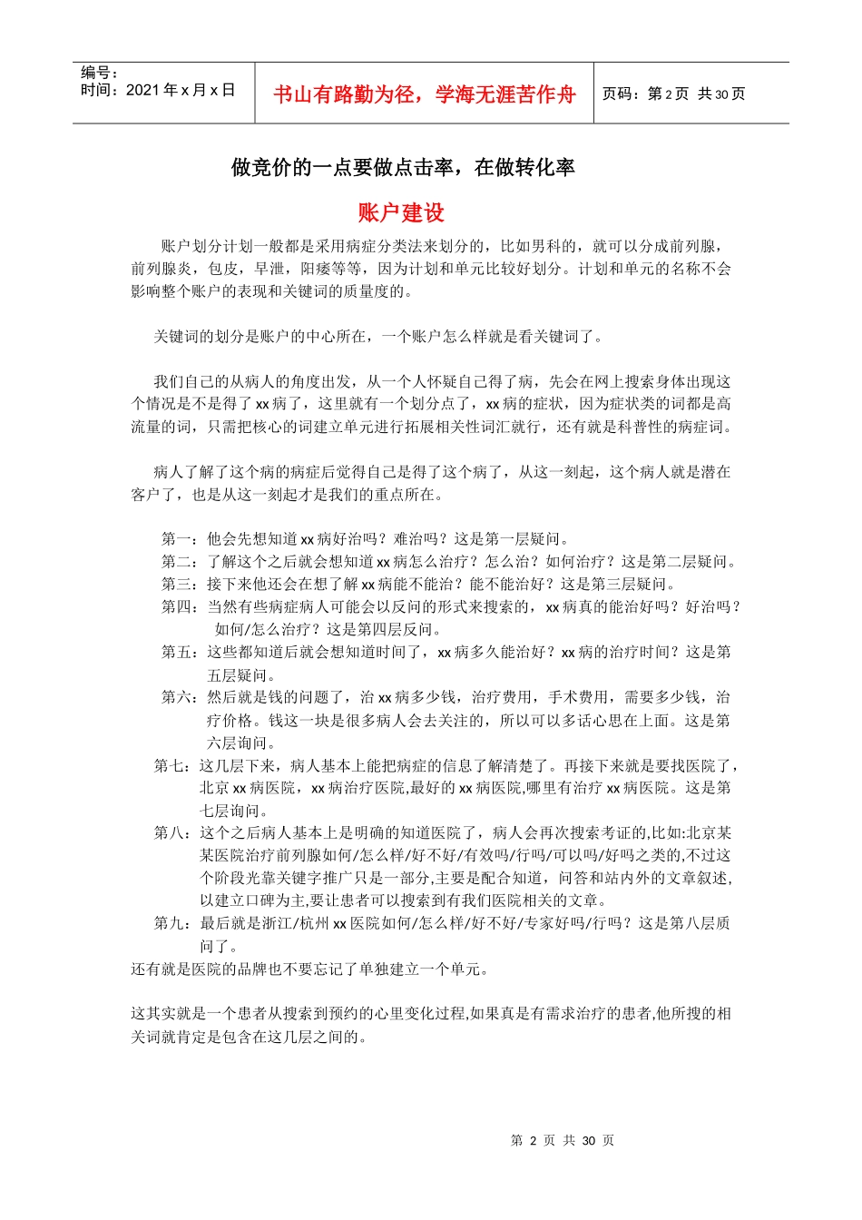 医疗竞价工作手册_第2页