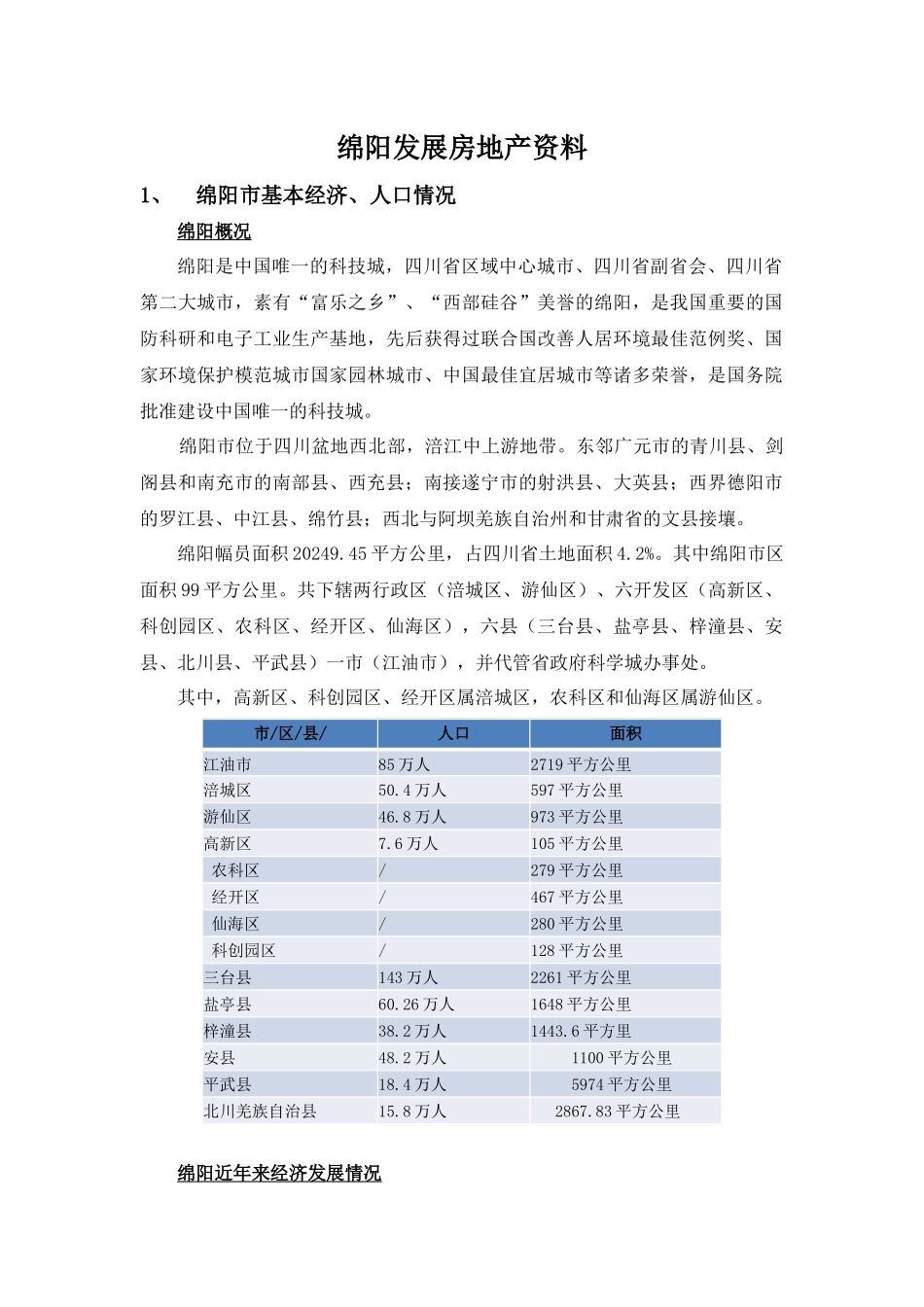 绵阳市房地产市场分析报告_第1页