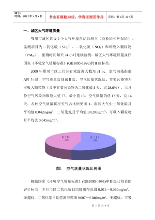 城区大气环境质量