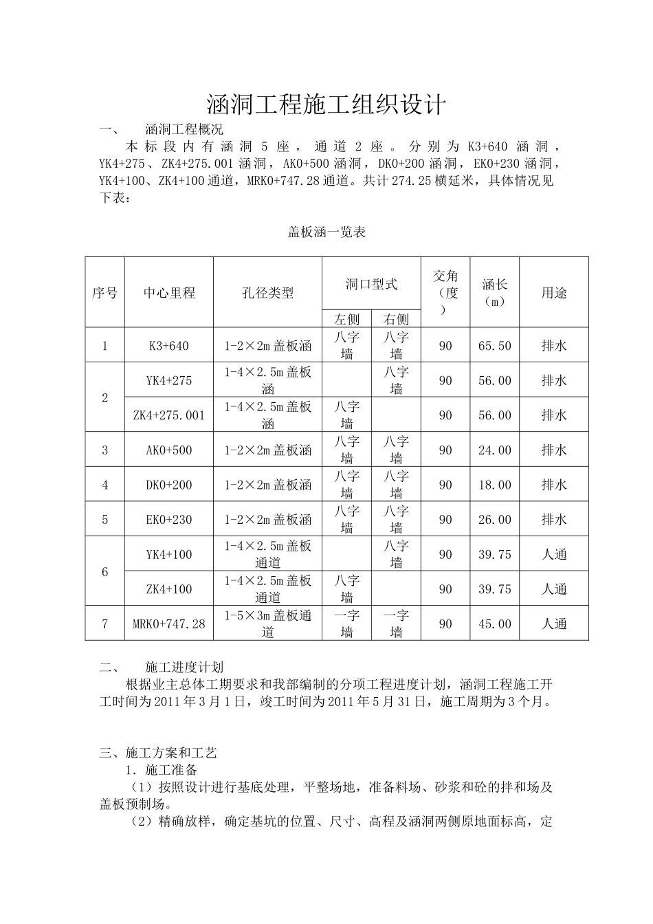 涵洞工程施工方案_第1页