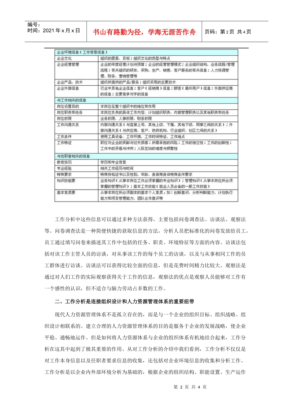 工作分析—构建人力资源管理体系的基础_第2页
