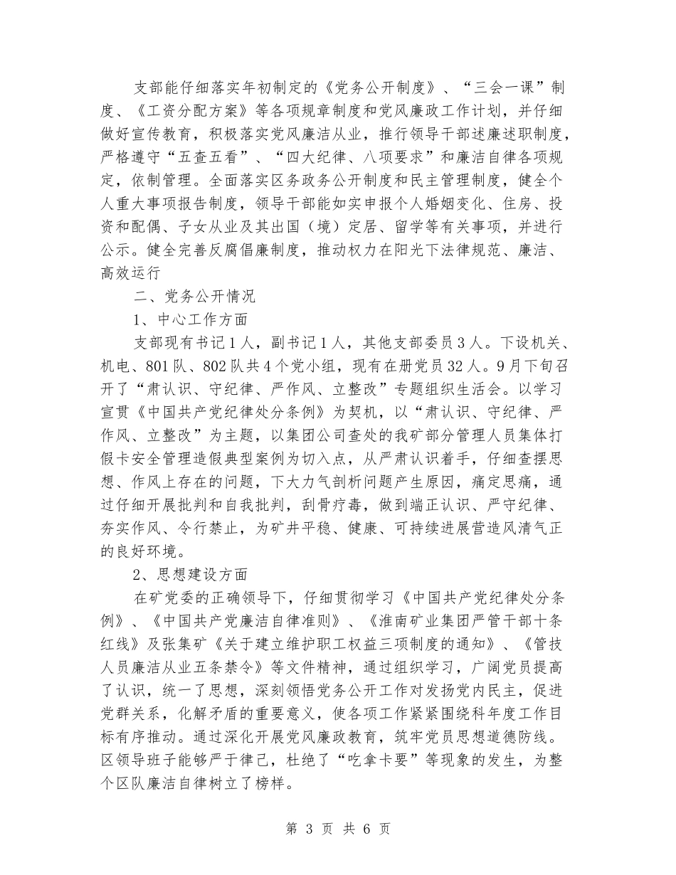 2024年党风廉政建设及党务公开工作自查报告_第3页