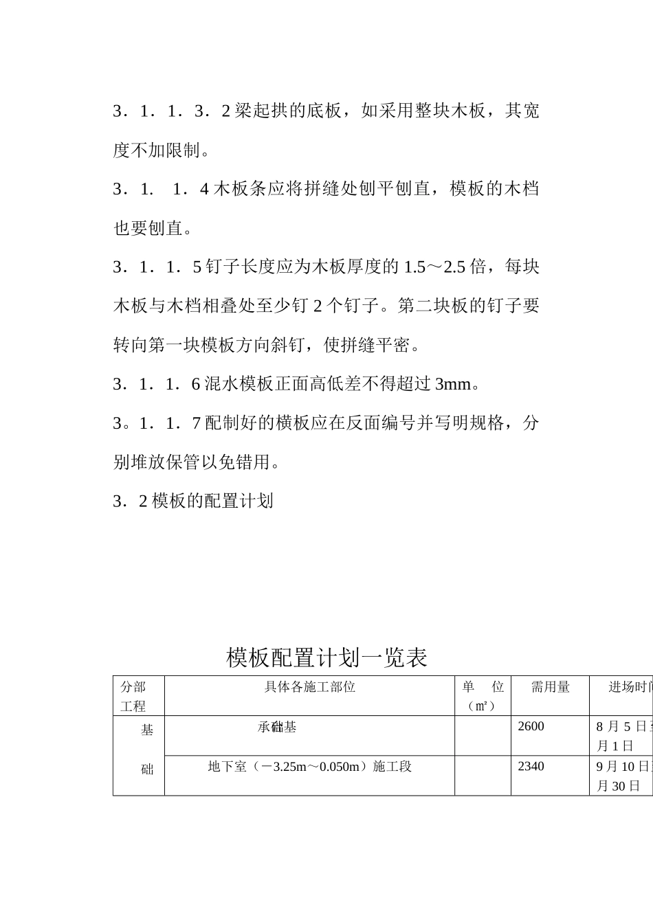 模板施工方案(0.00以下)（46页）_第3页