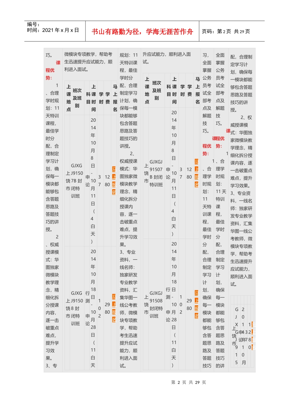 人力资源-2022XXXX国家公务员考试职位表上饶华图_第2页