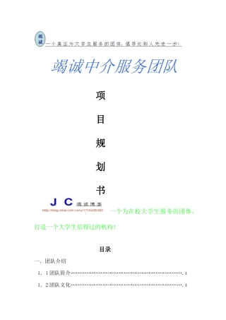 第三方服务项目规划书