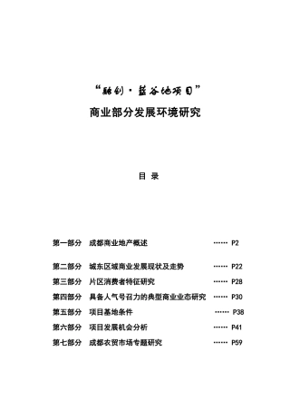 某地产蓝谷地项目商业部分市场分析报告77页360K