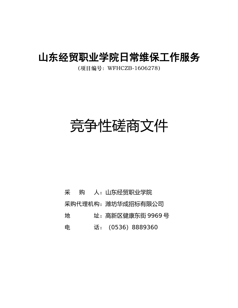 服务外包磋商文件629_第1页