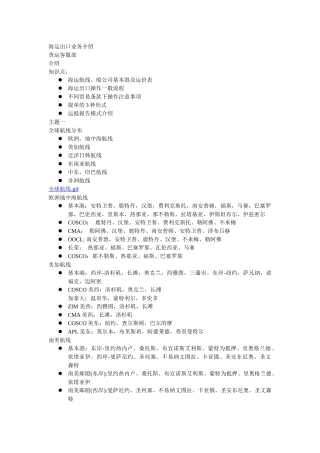 海运出口业务介绍