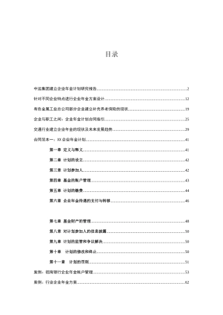 某某集团年金方案设计
