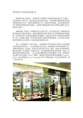 规模型服装企业的品牌集成店铺之路( 5)