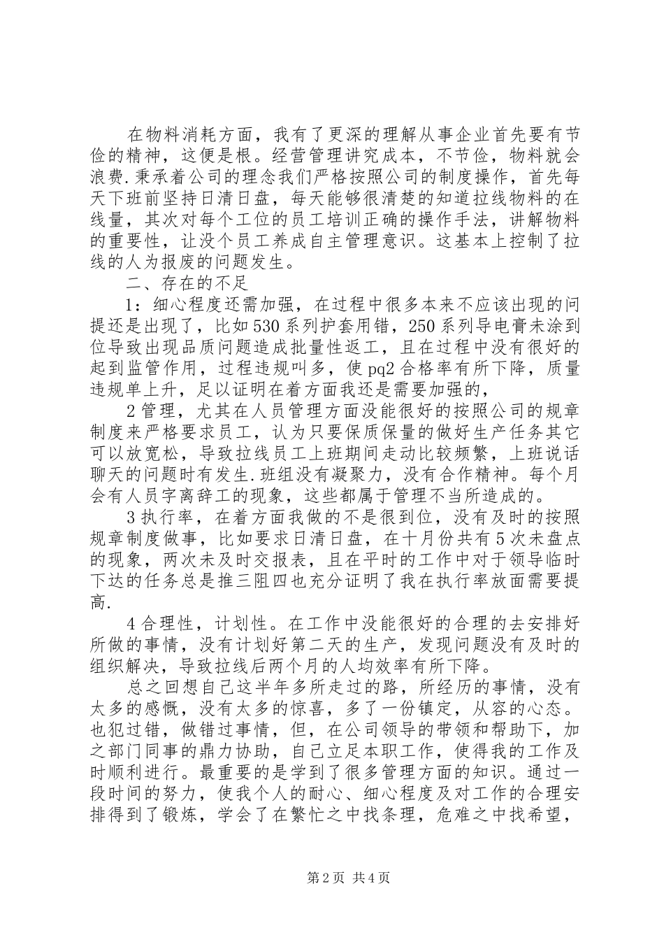 XX年个人总结范文暨年工作计划_第2页