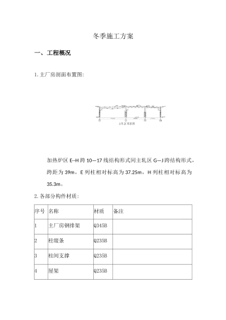 金结冬季施工方案
