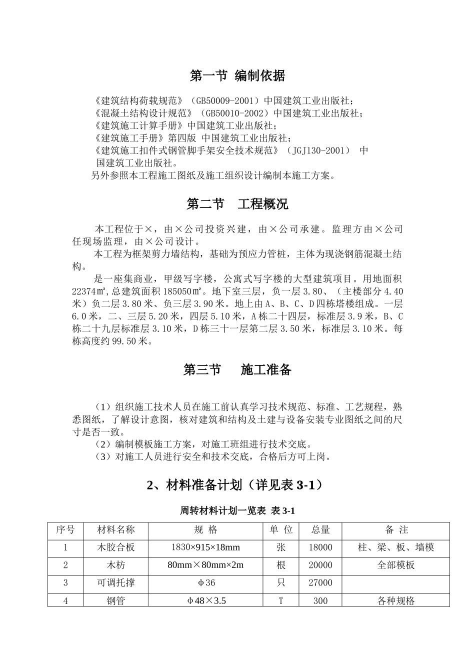 模板专项施工方案(木胶合板,附计算书_secret_第2页