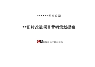 杭州朱家庄旧村改造项目营销策划提案_26页