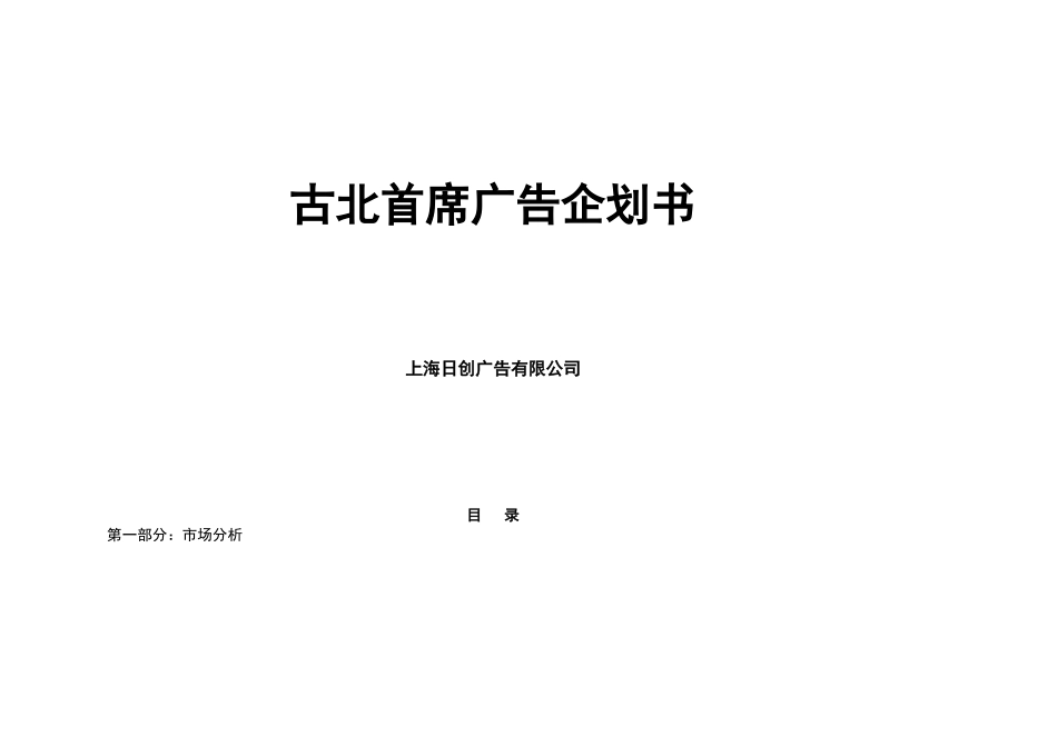 某公司广告策略及市场分析_第1页