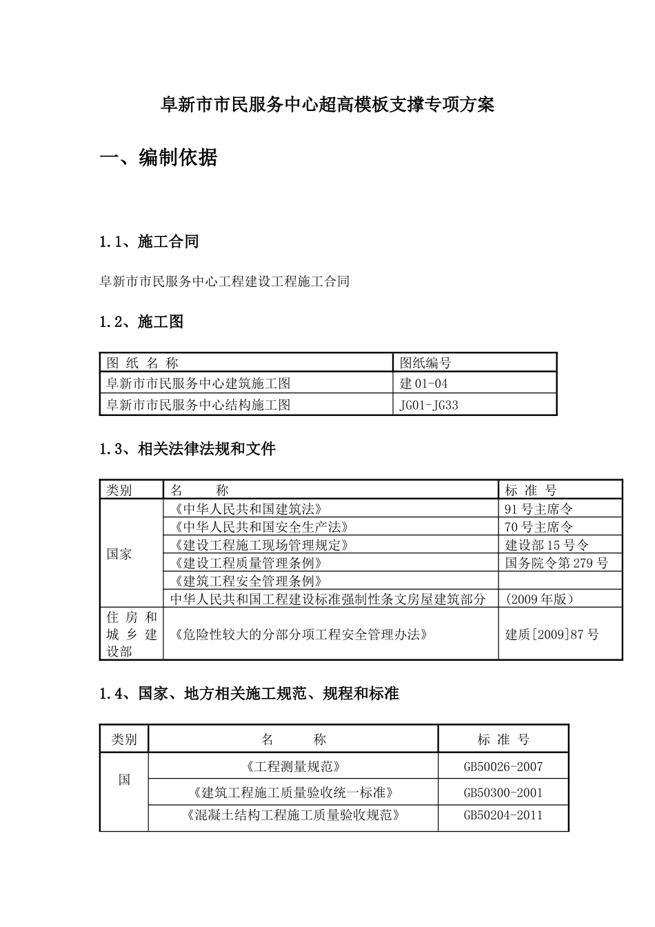 阜新市市民服务中心超高支模专项方案_第2页