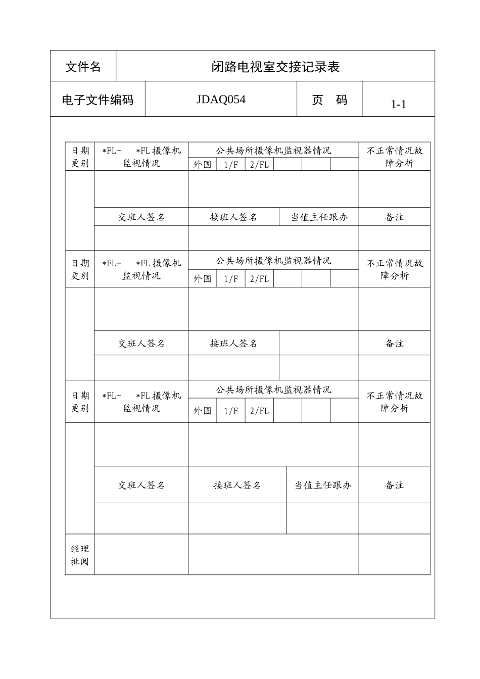 闭路电视室交接记录表_第1页
