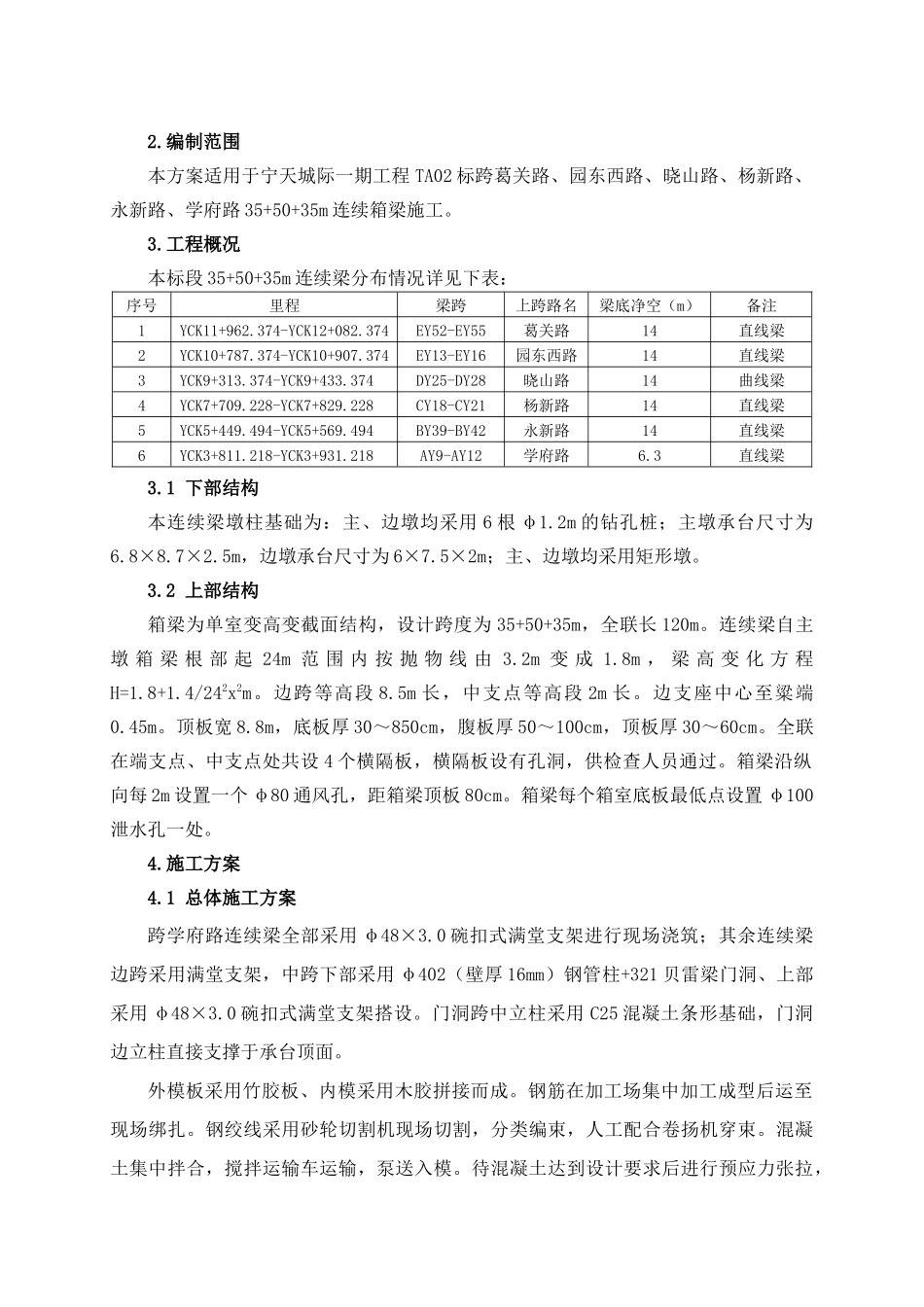 连续梁贝雷支架施工方案_第2页