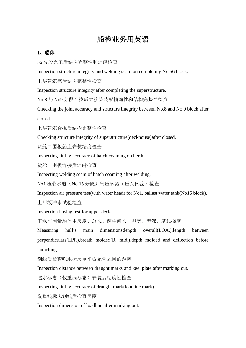 船检业务用英语_第1页