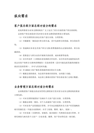某通讯公司客户俱乐部需求管理详解