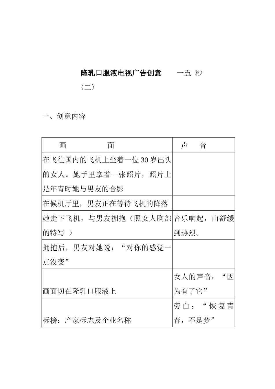 某隆乳口服液电视广告创意_第3页