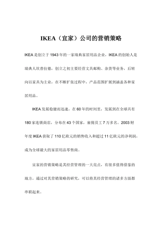 某家居用品企业营销策略报告