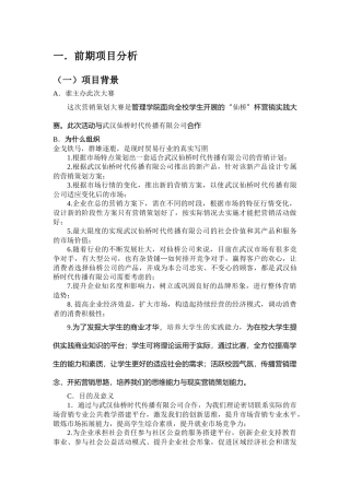 获奖的营销策划范本