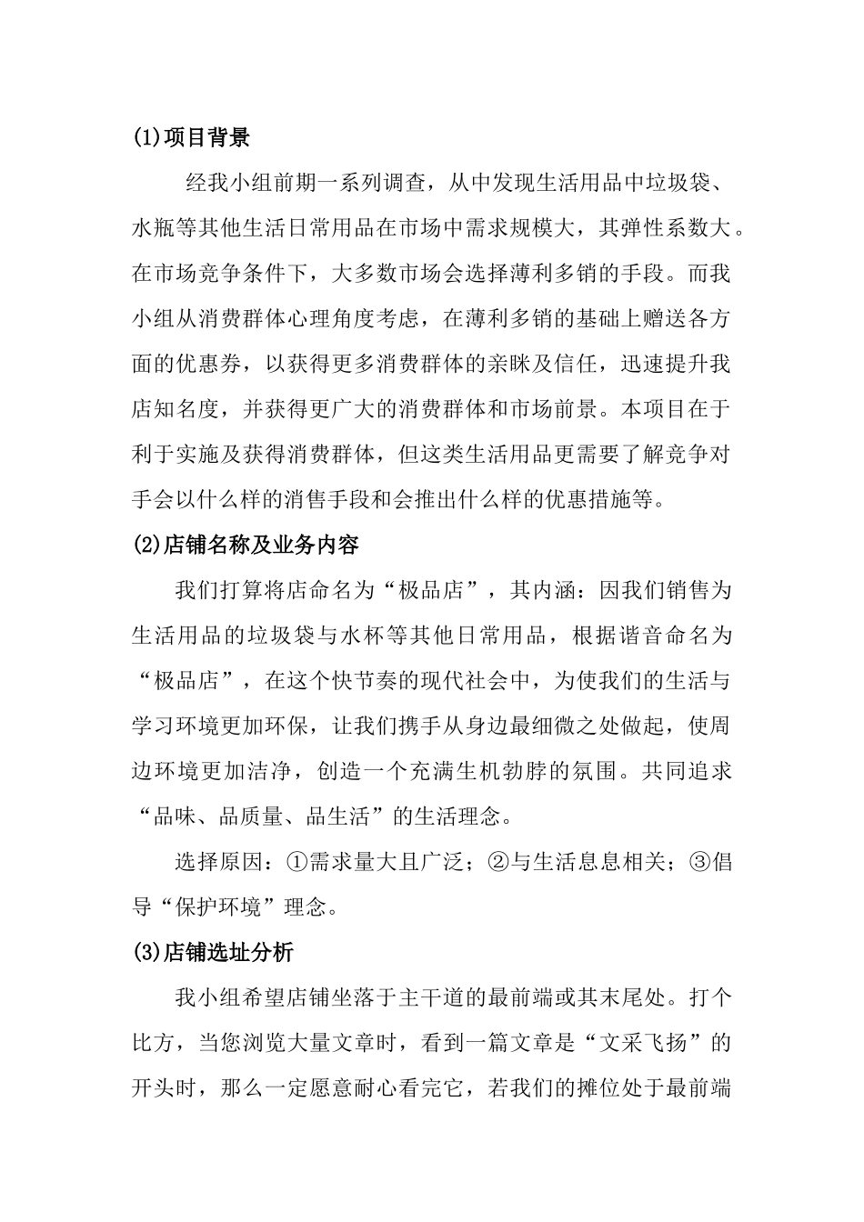 极品店开店策划方案范本_第3页