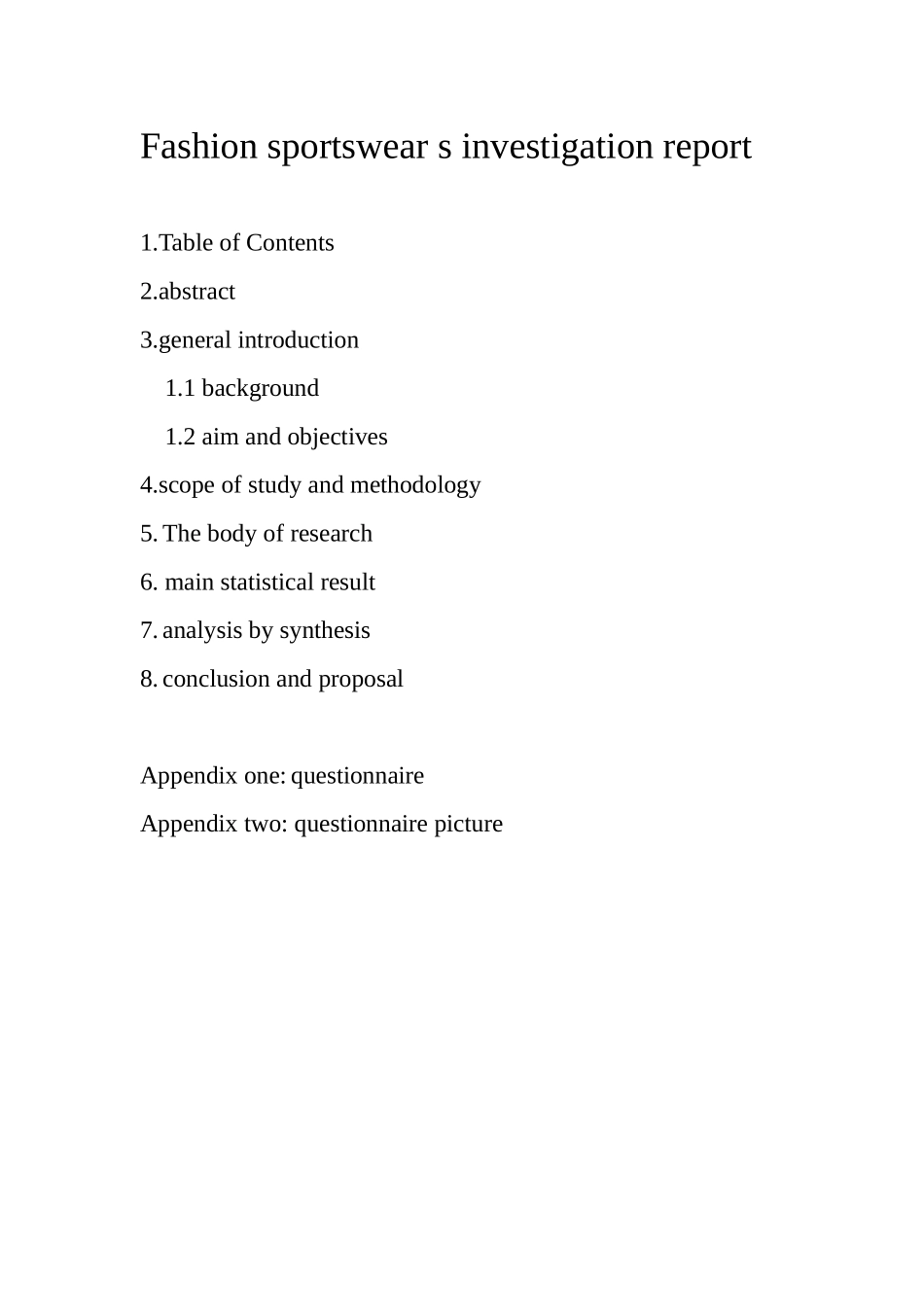 服装市场营销调研中英文_第1页