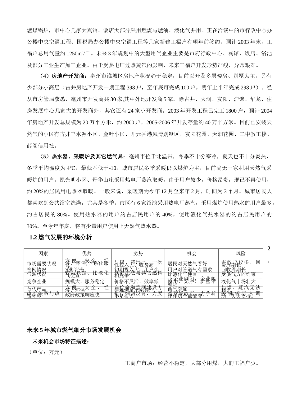 某燃气公司三年营销战略规划_第2页