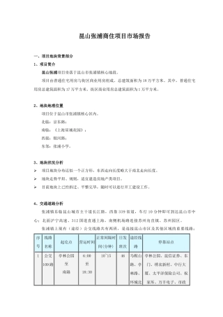昆山某商住项目市场分析报告