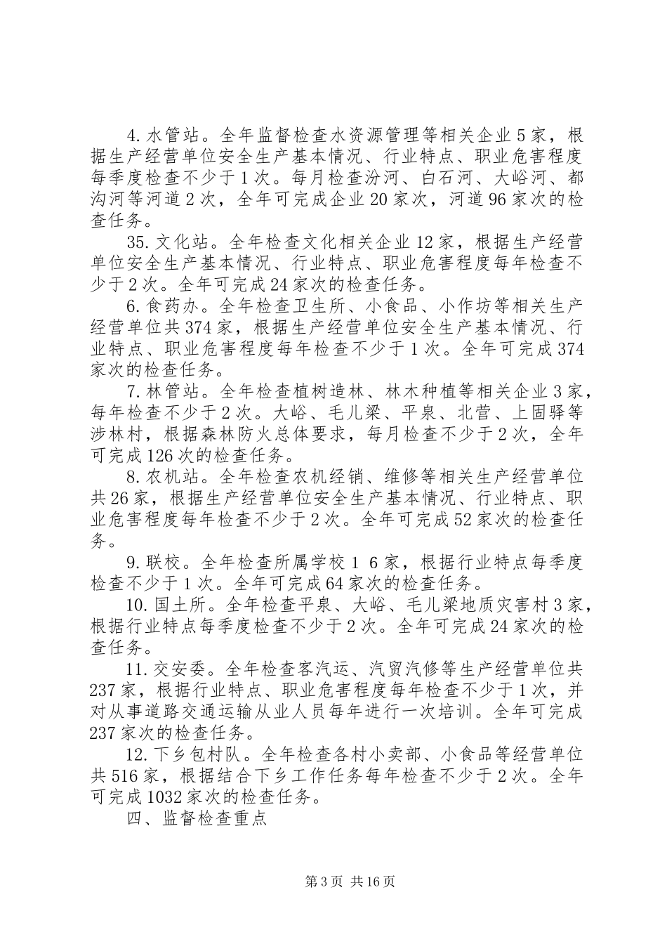 XX年度安全生产监督检查工作计划_第3页