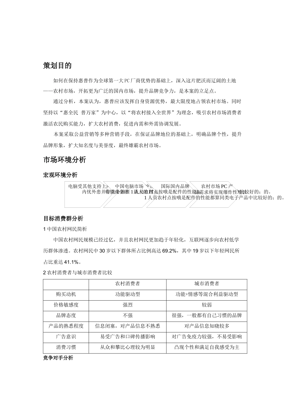 普万家 将中国农村接入全世界(惠普XXXX年度农村市场推广策划案)_第2页