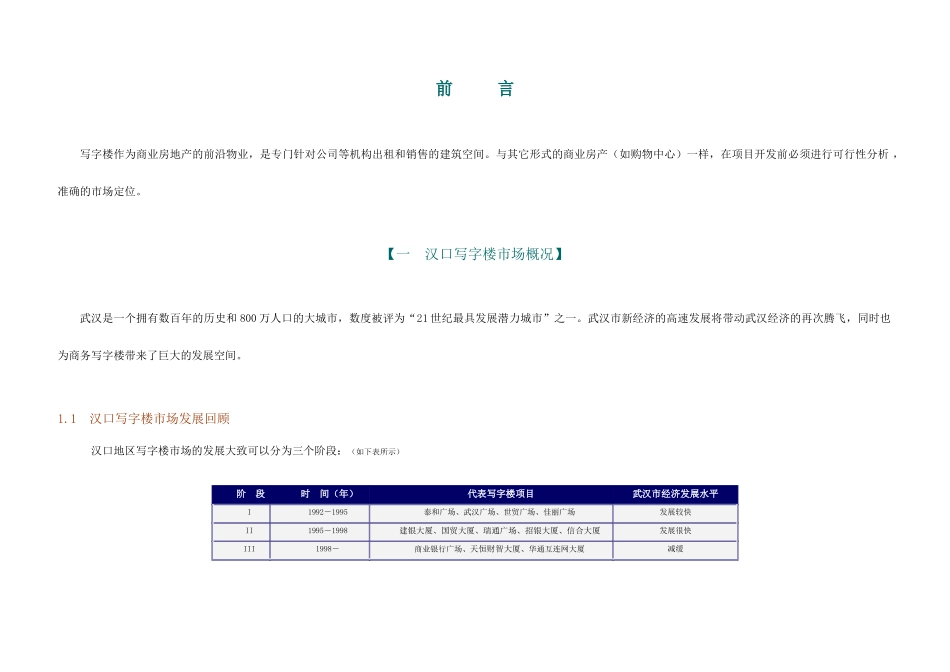 汉口写字楼市场调研报告_第3页