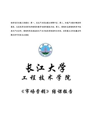 电视机营销调研报告