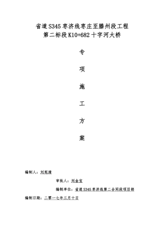 桥梁专项施工方案