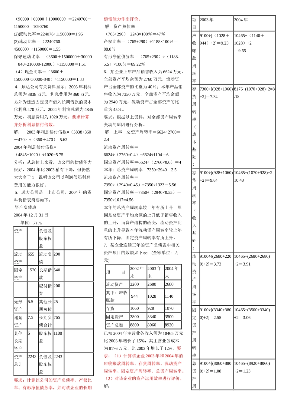 报表分析业务题_第2页