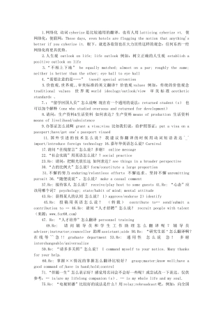 报刊新闻常见英译