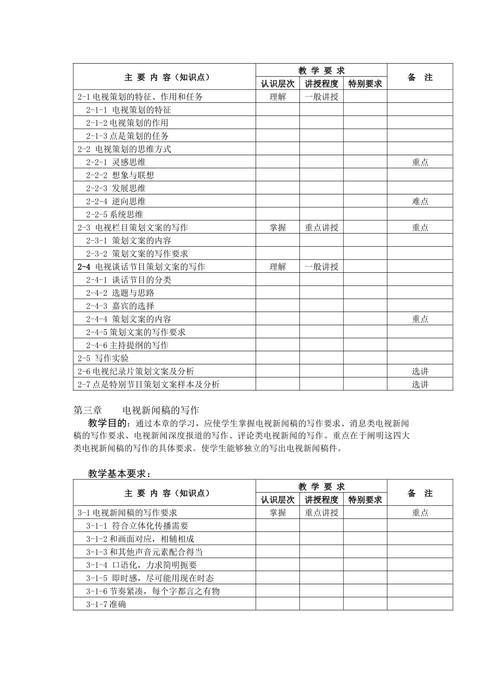 电视文案写作教学大纲_第3页