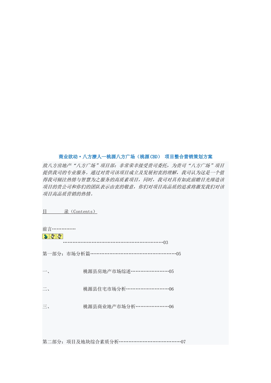 某广场项目整合营销策划方案_第1页