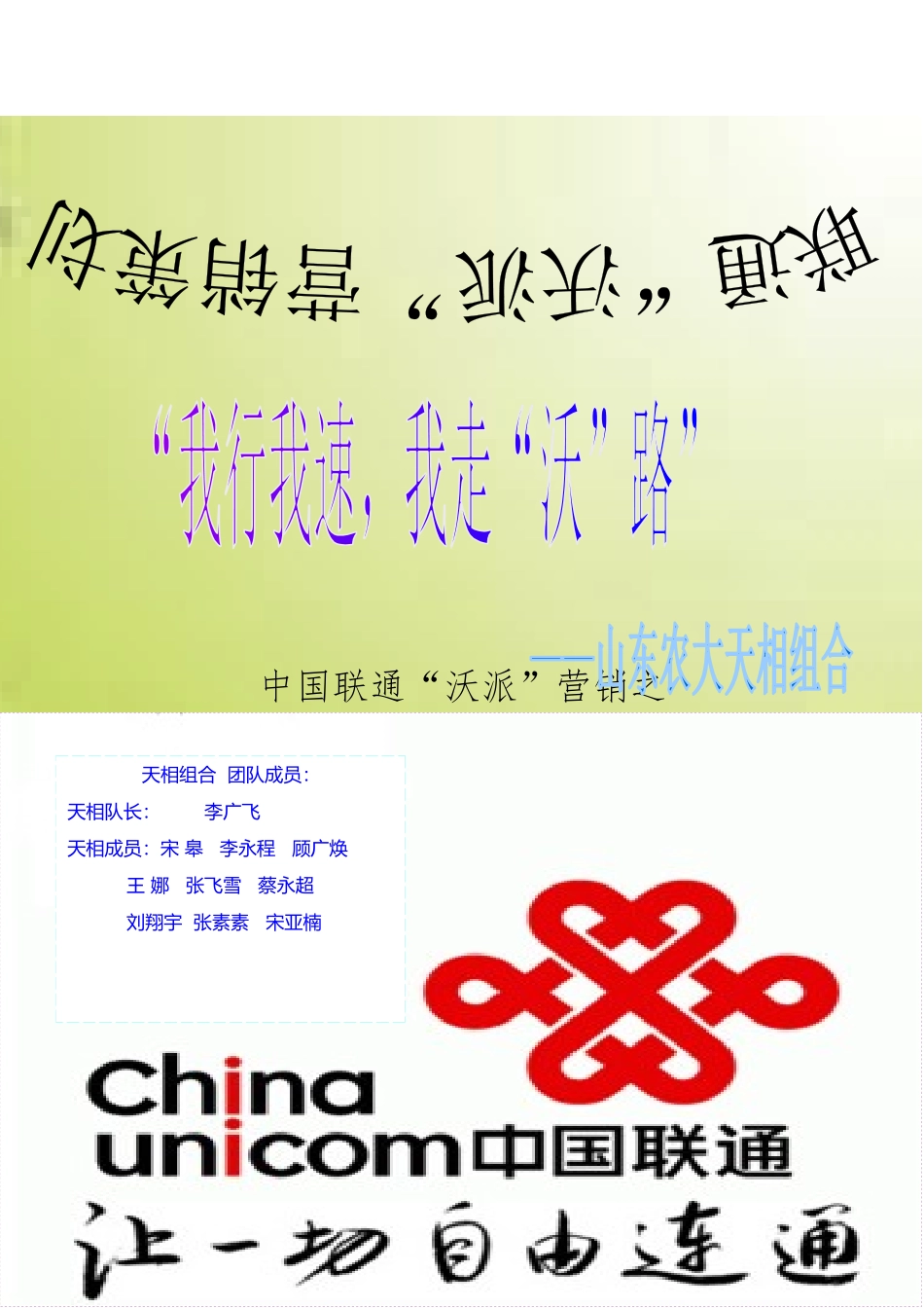 联通沃派营销策划书_第1页
