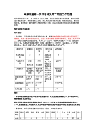 第二阶段渠道执行思路