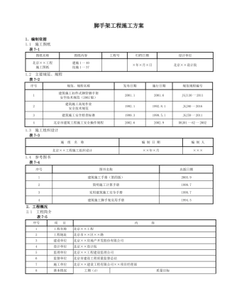 脚手架工程施工方案（31页）