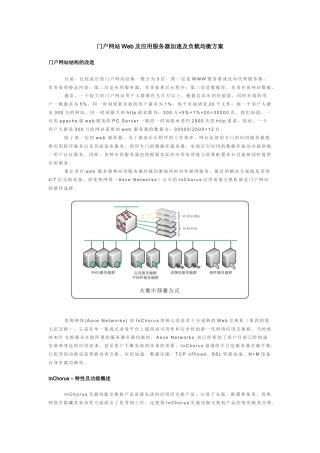 门户网站Web及应用服务器加速及负载均衡方案