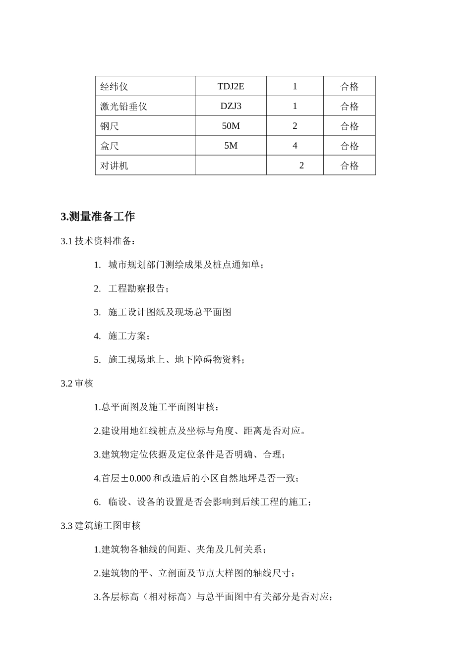 金盏电话局工程施工测量方案_第3页